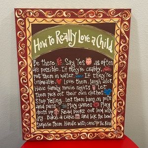 How to really love a child sign